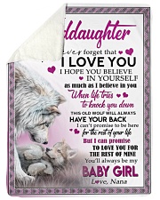 I Love You - Granddaughter Gift With Wolf Sherpa Fleece Blanket tile