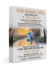 I LOVE MY LIFE - FROM YOUR PERGGY TO HUSBAND TYPER 11x14 Gallery Wrapped Canvas Prints front