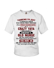 I'M A SPOILED GRANDDAUGHTER OF A CRAZY YAYA Youth T-Shirt front