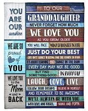 LAUGH LOVE LIVE - NANA AND POPPA TO GRANDDAUGHTER Small Fleece Blanket - 30" x 40" front