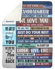 LAUGH LOVE LIVE - NANA AND POPPA TO GRANDDAUGHTER Sherpa Fleece Blanket tile