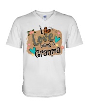 I LOVE BEING A - GRANMA V-Neck T-Shirt tile