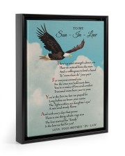 SOURCE OF LOVE - BEST GIFT FOR SON-IN-LAW Floating Framed Canvas Prints Black tile