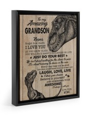 JUST DO YOUR BEST - MIMI TO GRANDSON Floating Framed Canvas Prints Black tile