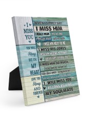 I MISS YOU - TO MY HUSBAND IN HEAVEN Easel-Back Gallery Wrapped Canvas tile