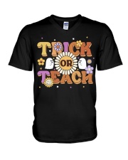 Trich Or Teach - Perfect Gift For Grandma V-Neck T-Shirt tile