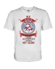 She Is My Alibi - Amazing Gift For Grandkids V-Neck T-Shirt tile
