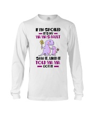 IF I'M SPOILED - YIA YIA TO GRANDCHILDREN Long Sleeve Tee tile
