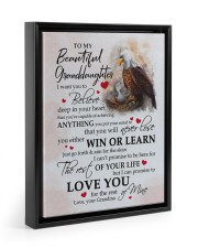 YOU WILL NEVER LOSE - GREAT GIFT FOR GRANDDAUGHTER Floating Framed Canvas Prints Black tile