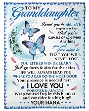 I LOVE YOU - GRANDDAUGHTER GIFT WITH BUTTETFLY Small Fleece Blanket - 30" x 40" front