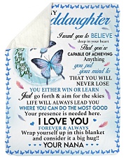I LOVE YOU - GRANDDAUGHTER GIFT WITH BUTTETFLY Sherpa Fleece Blanket tile