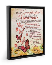 JUST DO YOUR BEST - GREAT GIFT FOR GRANDDAUGHTER Floating Framed Canvas Prints Black tile