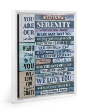 WE LOVE YOU - GRANDMA AND POPPIE TO SERENITY Floating Framed Canvas Prints White tile