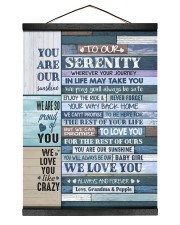 WE LOVE YOU - GRANDMA AND POPPIE TO SERENITY Hanging Canvas tile