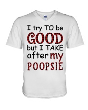 TRY TO BE GOOD - PERFECT GIFT FOR GRANDCHILD V-Neck T-Shirt tile