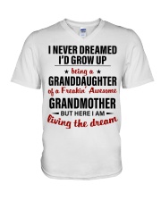 LIVING THE DREAM - BEST GIFT FOR GRANDDAUGHTER V-Neck T-Shirt tile