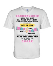 LOTS OF LOVE - BEST GIFT FOR GRANDDAUGHTER V-Neck T-Shirt tile