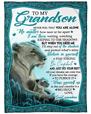 BELIEVE IN YOURSELF - GRANDSON GIFT WITH LIONESS Fleece Blanket tile