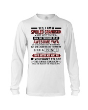 YES I AM A SPOILED GRANDSON Long Sleeve Tee tile