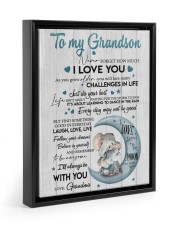 BELIEVE IN YOURSELF - BEST GIFT FOR GRANDSON Floating Framed Canvas Prints Black tile