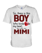 He Calls Me Mimi - Perfect Gift For Grandma V-Neck T-Shirt tile