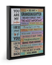 I Am Proud Of Many Things - Lovely Gift For Granddaughter Floating Framed Canvas Prints Black tile