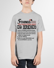5 THINGS YOU SHOULD KNOW ABOUT MY GRANDMA Youth T-Shirt garment-youth-tshirt-front-01