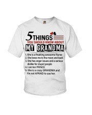 5 THINGS YOU SHOULD KNOW ABOUT MY GRANDMA Youth T-Shirt tile