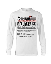 5 THINGS YOU SHOULD KNOW ABOUT MY GRANDMA Long Sleeve Tee tile