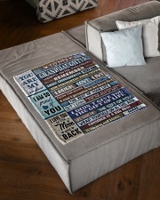 FOLLOW YOUR DREAMS - NAN TO GRANDDAUGHTER Small Fleece Blanket - 30" x 40" aos-coral-fleece-blanket-30x40-lifestyle-front-03
