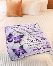MY BABY GIRL - GRANDMA TO GRANDDAUGHTER Small Fleece Blanket - 30" x 40" aos-coral-fleece-blanket-30x40-lifestyle-front-01