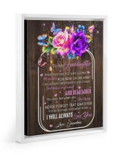 YOU'RE NOT ALONE - GIFT FOR GRANDDAUGHTER Floating Framed Canvas Prints White tile