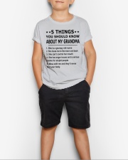 5 THINGS YOU SHOULD KNOW ABOUT MY GRANDMA Youth T-Shirt lifestyle-youth-tshirt-front-1