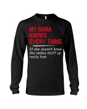 MY NANA KNOWS EVERY THING - GIFT FOR GRANDKIDS Long Sleeve Tee tile
