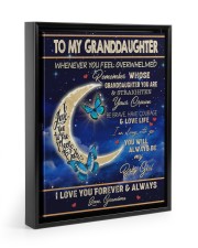 STRAIGHTEN YOUR CROWN - GIFT FOR GRANDDAUGHTER Floating Framed Canvas Prints Black tile