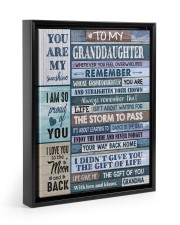 I LOVE YOU - SPECIAL GIFT FOR GRANDDAUGHTER Floating Framed Canvas Prints Black tile