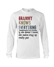 GRAMMY KNOWS EVERYTHING - GIFT FOR GRAMMY Long Sleeve Tee tile