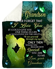 I LOVE YOU - LOVELY GIFT FOR GRANDSON Sherpa Fleece Blanket tile