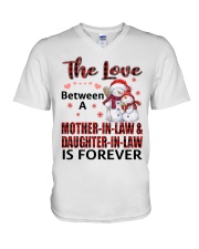 The Love Between A Mother-In-Law And Daughter-In-Law Is Forever V-Neck T-Shirt tile