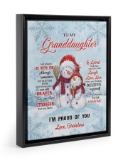 Believe In Yourself - Best Gift For Granddaughter Floating Framed Canvas Prints Black tile