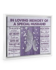 IN LOVING MEMORY OF A SPECIAL HUSBAND Floating Framed Canvas Prints White tile