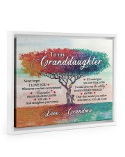 NEVER FORGET I LOVE YOU - BEST GIFT FOR GRANDDAUGHTER Floating Framed Canvas Prints White tile