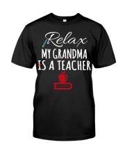 RELAX MY GRANDMA IS A TEACHER - GIFT FOR GRANDKIDS Premium Fit Mens Tee tile