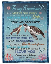 I LOVE YOU - GRANDSONS GIFT WITH TURTLE Small Fleece Blanket - 30" x 40" front