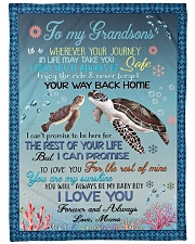 I LOVE YOU - GRANDSONS GIFT WITH TURTLE Fleece Blanket tile