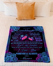 YOU ARE MY SUNSHINE - NONNA TO GRANDDAUGHTER Small Fleece Blanket - 30" x 40" aos-coral-fleece-blanket-30x40-lifestyle-front-04