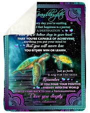 YOU WILL NEVER LOSE-GRANDDAUGHTER GIFT WITH TURTLE Sherpa Fleece Blanket tile