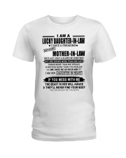 I AM A LUCKY DAUGHTER-IN-LAW Ladies T-Shirt tile