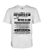I AM A LUCKY DAUGHTER-IN-LAW V-Neck T-Shirt tile