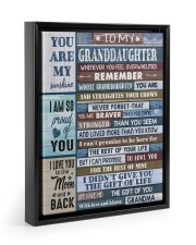 GIFT OF LIFE - TO GRANDDAUGHTER FROM GRANDMA Floating Framed Canvas Prints Black tile